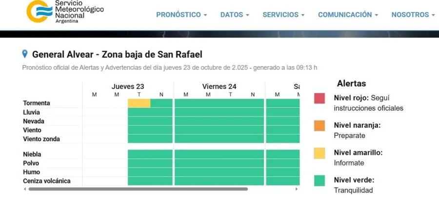 El SMN emitió alerta amarilla por lluvias, granizo y fuertes vientos. El SMN emitió alerta amarilla por lluvias, granizo y fuertes vientos.