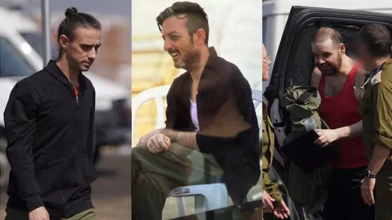 Eitan Horn y los hermanos Ariel y David Cunio, tras su liberación en Israel luego de más de dos años de cautiverio. Eitan Horn y los hermanos Ariel y David Cunio, tras su liberación en Israel luego de más de dos años de cautiverio.