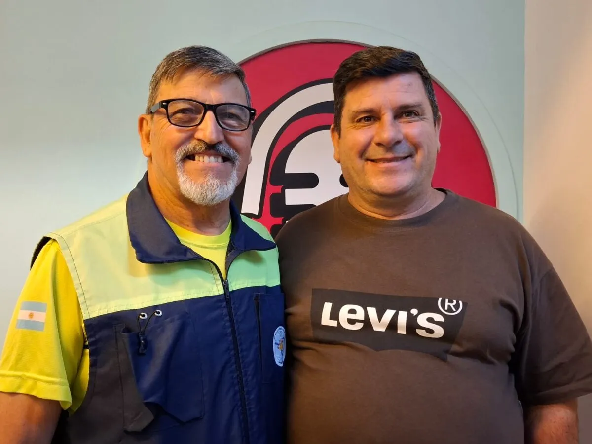 Alberto Flores, Jede del Departamento de Capacitación de Protección Civil y Sergio Cornejo, a cargo del Departamento de Planeamiento de Defensa y Protección Civil