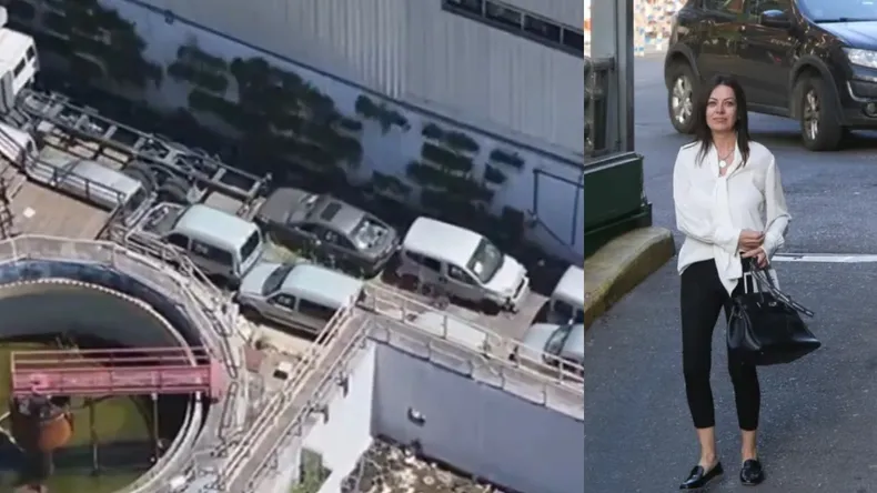 El galpón de Villa Martelli, bajo la lupa judicial por un presunto desarmadero de autos oficiales. (imagen: gentileza C5N)