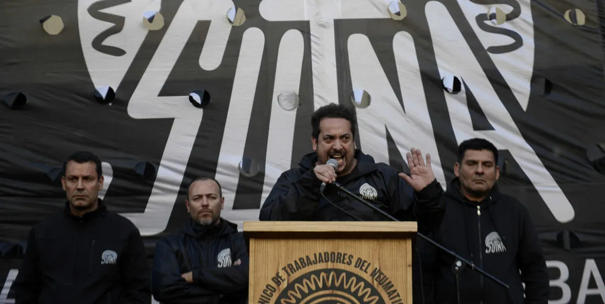 Representantes del SUTNA durante una conferencia de prensa por el conflicto.