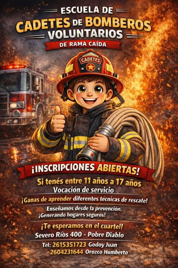 Inscripcion Escuela de Cadetes de Bomberos Voluntarios de Rama Caída