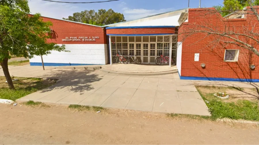 Escuela Marcelino Blanco, escenario del grave episodio con un arma de fuego.