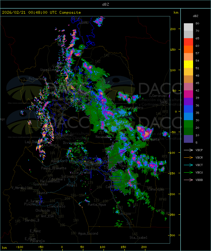 Imagen de archivo Radar Meteorológico Contingencias Mendoza