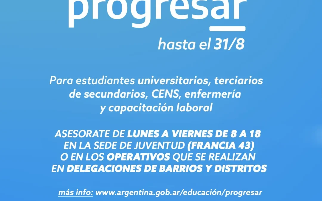 Becas Progresar: Importante operativos en barrios y distritos