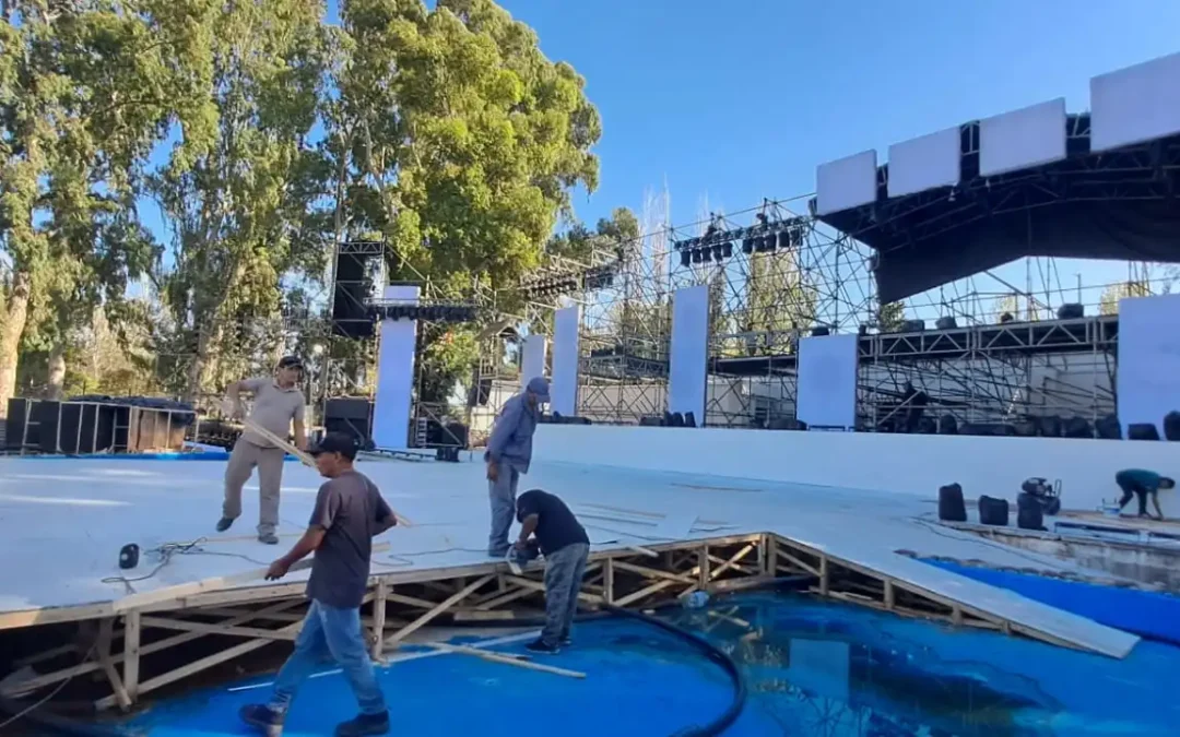 Vendimia: últimos detalles en el escenario y ensayo general para “El Origen”