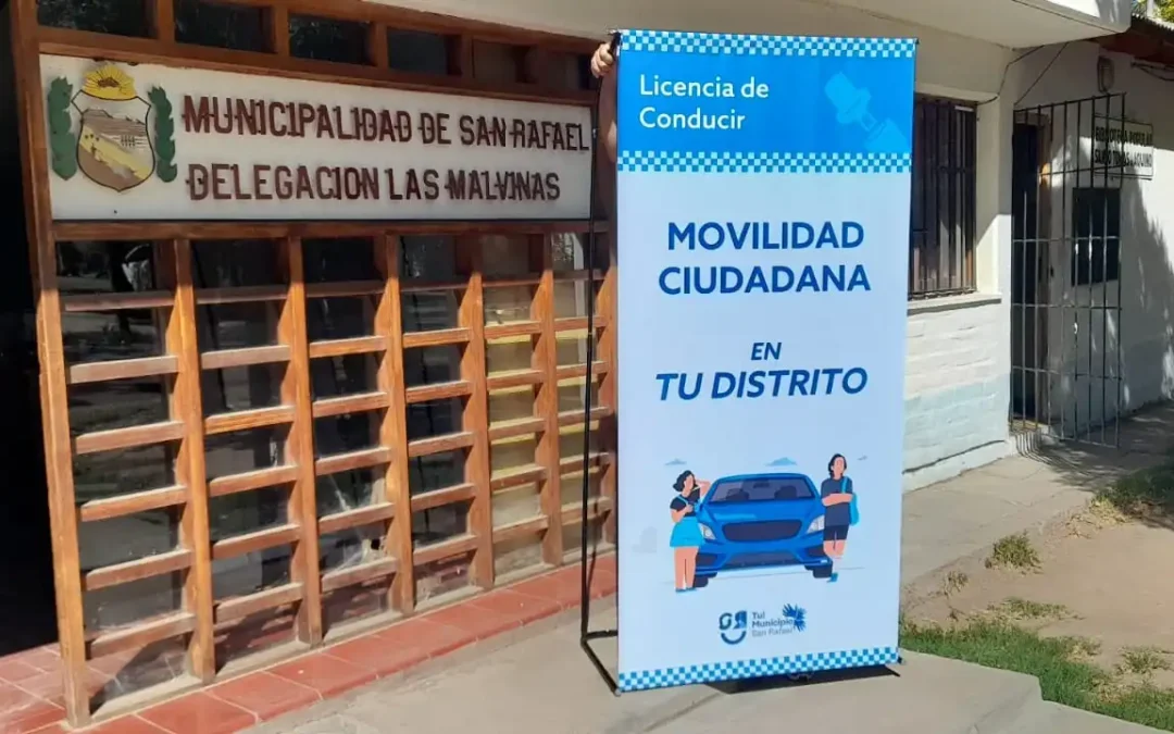 Licencias de conducir en distritos: estuvo en Malvinas y el jueves va al Nihuil