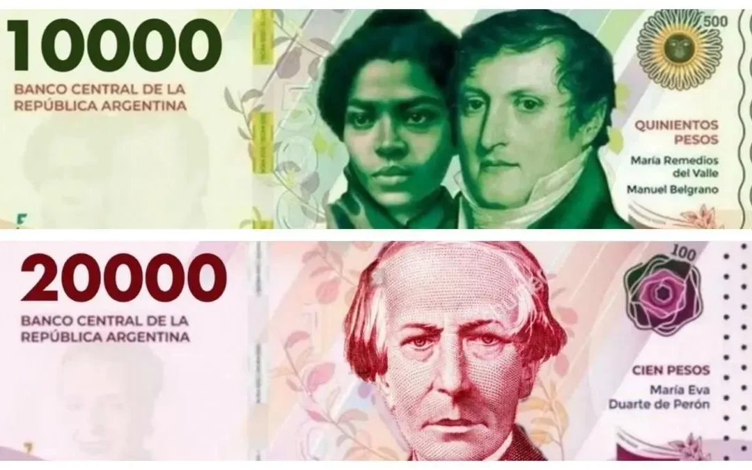 El Gobierno confirmó cuándo entran en vigencia los billetes de 10 mil y 20 mil pesos