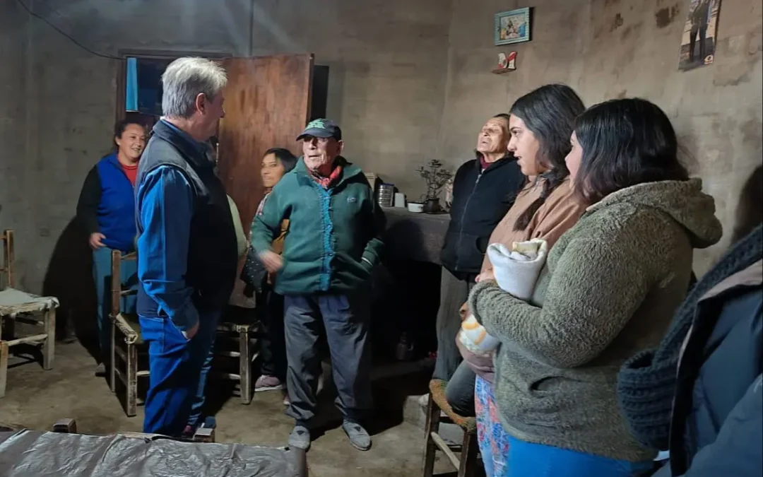 Omar Félix aprovechó el fin de semana para ir al secano y reunirse con puesteros de Punta del Agua y El Nihuil