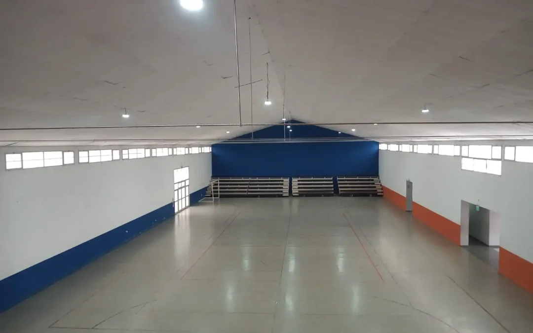 Obras de renovación en el polideportivo de Goudge