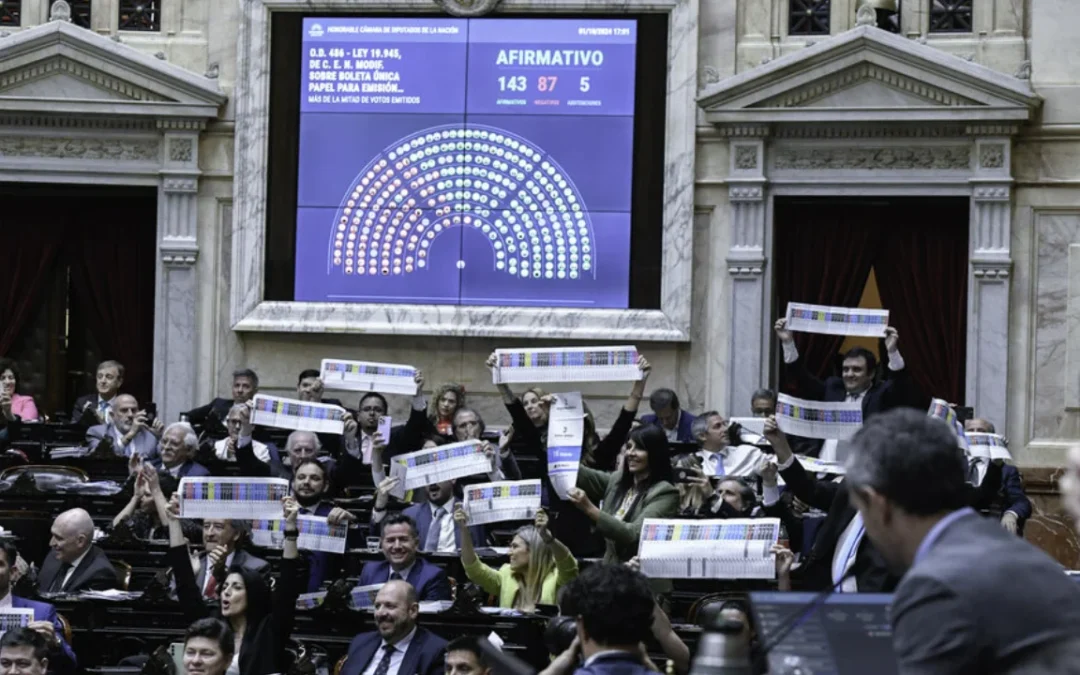 Diputados aprobó la Boleta Única de Papel y se usará en las Elecciónes 2025