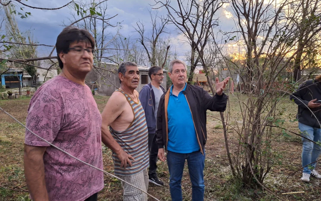 El Municipio de San Rafael trabaja en Real del Padre y asiste a vecinos afectados por la feroz tormenta