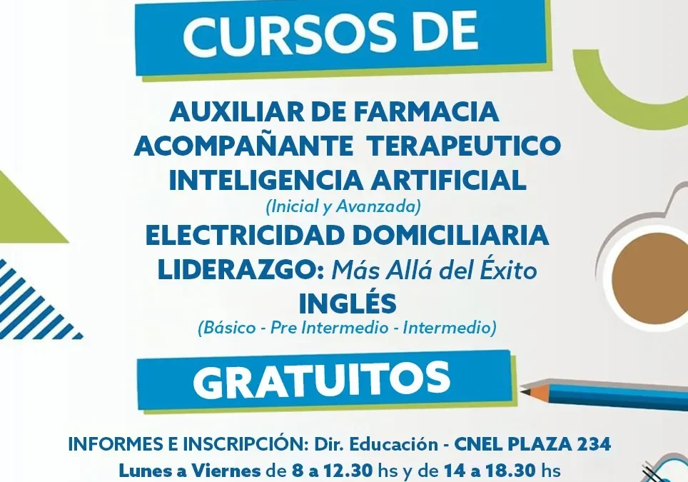 Están abiertas las inscripciones para los cursos gratuitos de Educación