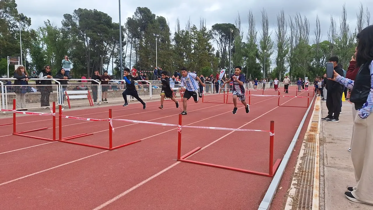 La pista municipal de atletismo recibió a estudiantes de quinto y sexto grado de distintas escuelas del departamento. La pista municipal de atletismo recibió a estudiantes de quinto y sexto grado de distintas escuelas del departamento.