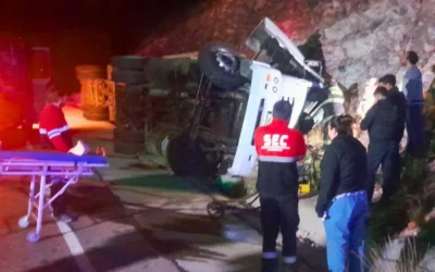 Accidente en San Rafael: volcó un camión con 34 caballos en la Cuesta de los Terneros