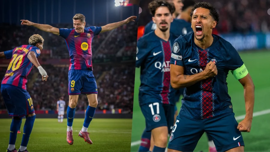Barcelona y PSG en la Champions League