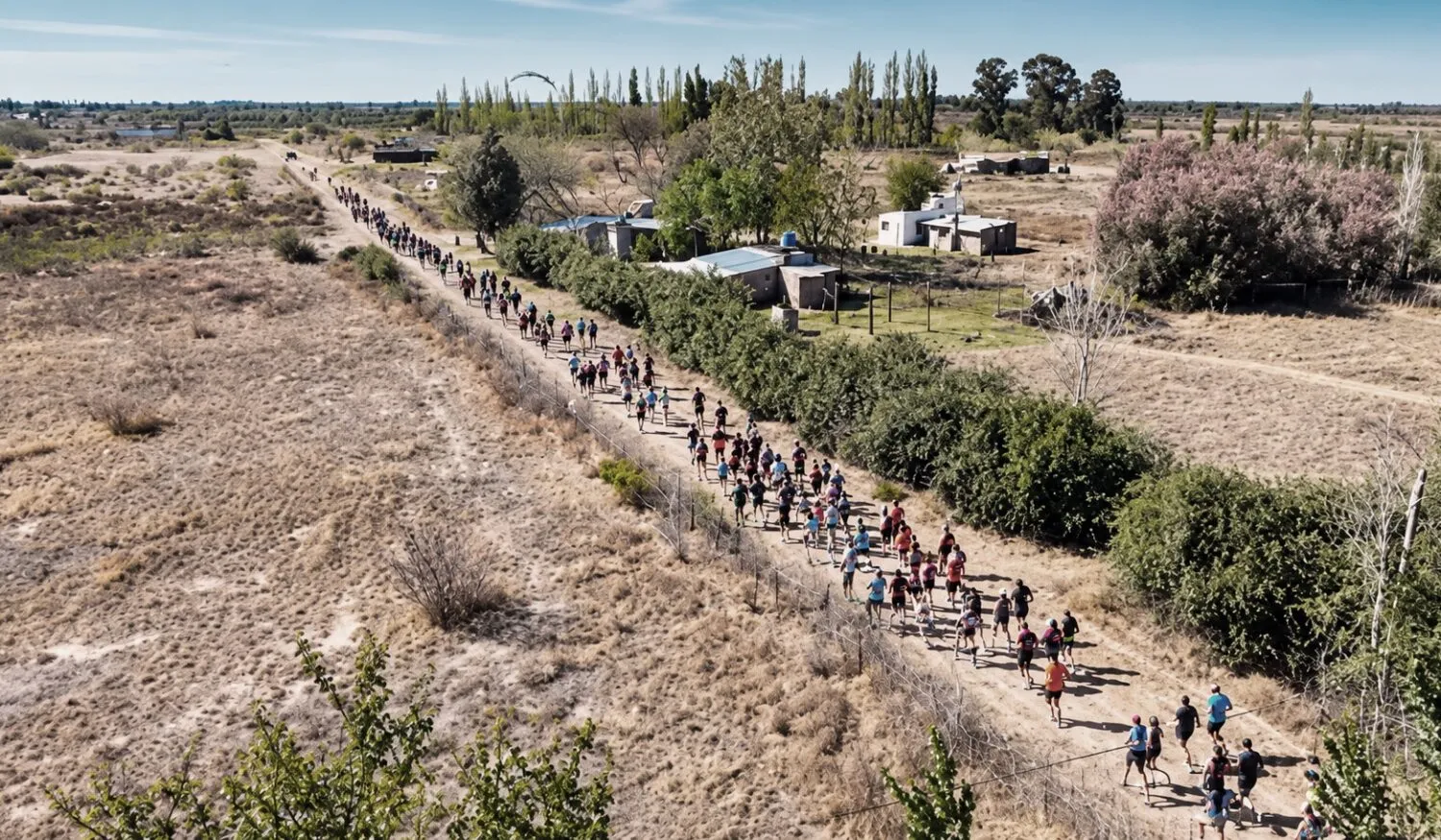 Los corredores recorrieron calles, caminos rurales y sectores naturales del distrito.