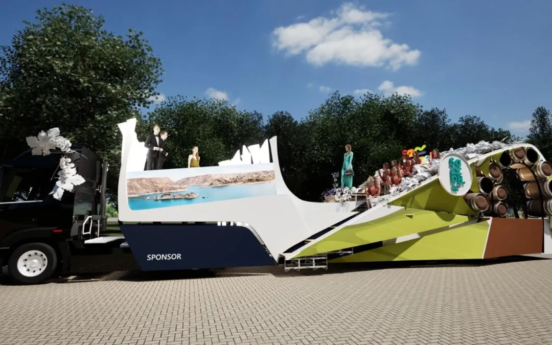 Así luce el carro de Azul y su corte para la Vía Blanca y el Carrusel