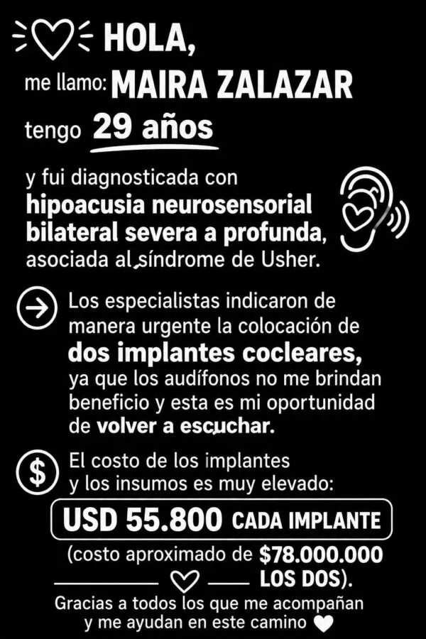 Implante coclear para Maira