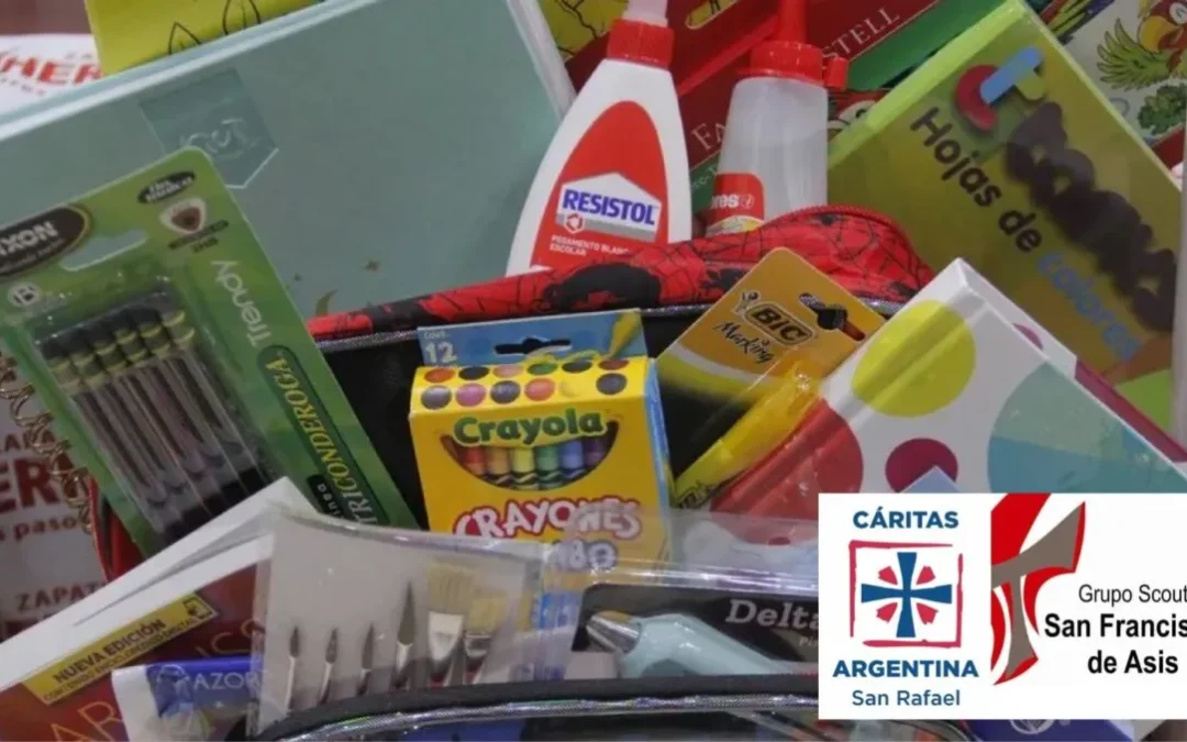 Colecta solidaria de útiles escolares: Scouts y Cáritas se unen para acompañar el inicio de clases 2026