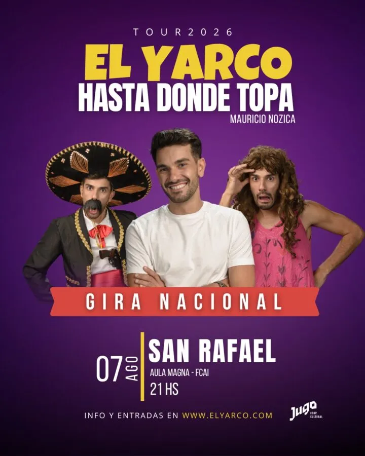 El Yarco hasta donde topa El show combina humor regional, anécdotas personales y referencias internacionales.