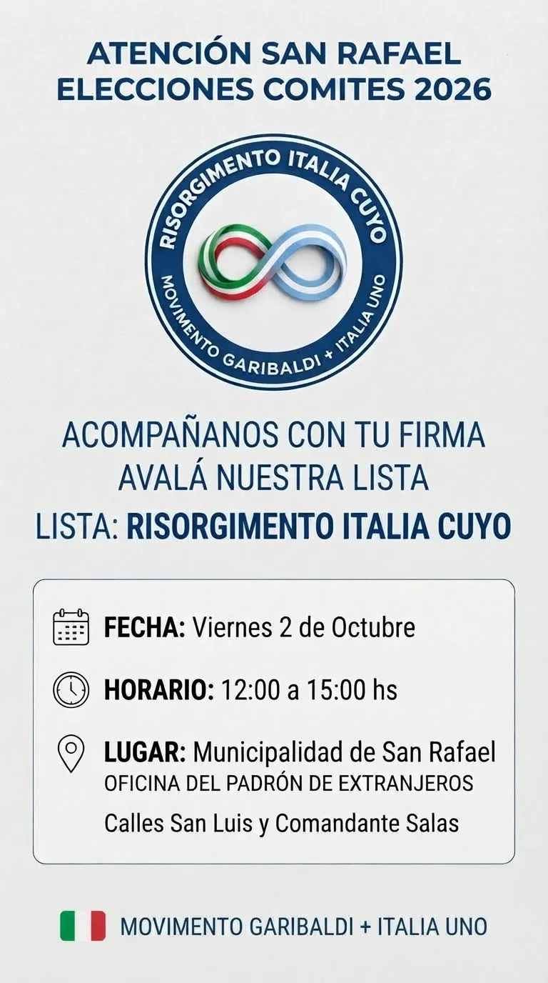 Elecciones COMITES Cuyo 2026