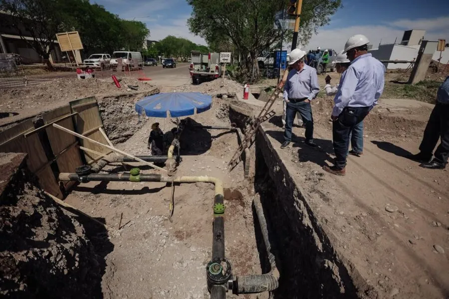 Obras del gasoducto en San Rafael