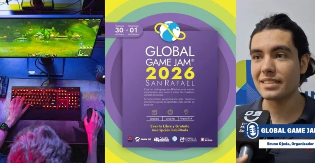 San Rafael se suma al mayor evento de desarrollo de videojuegos del mundo: llega la Global Game Jam 2026