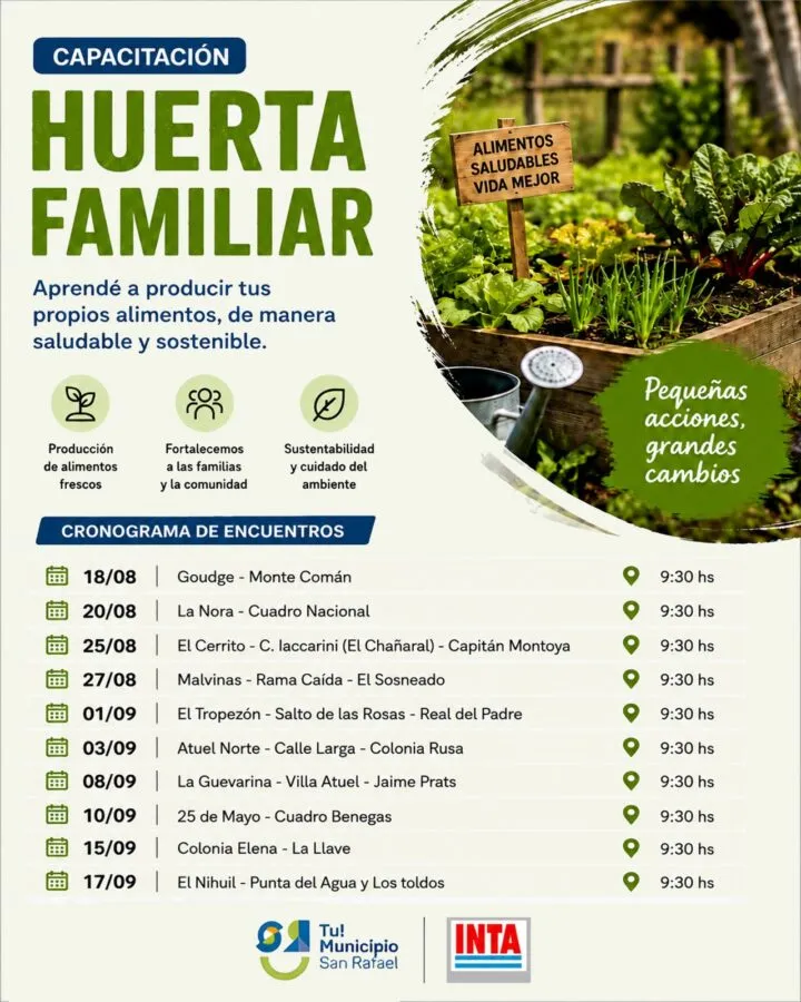 Capacitaciones de huerta Municipio e INTA
