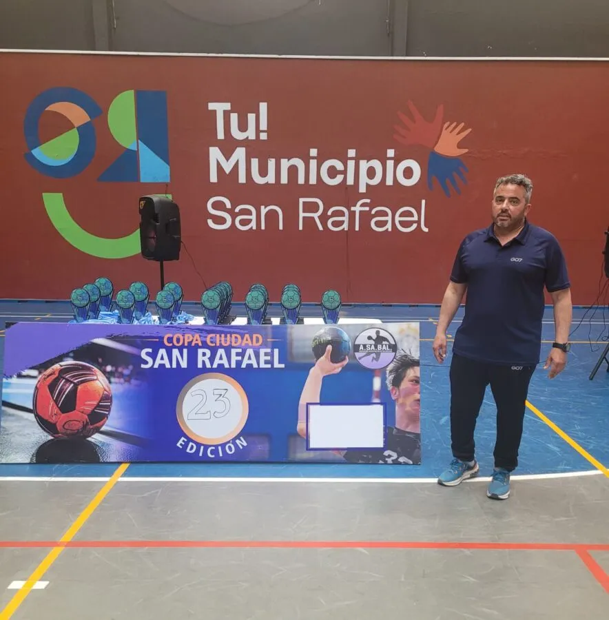 Profesor Juan Francisco García, Presidente de la Asociación Sanrafaelina de Balonmano
