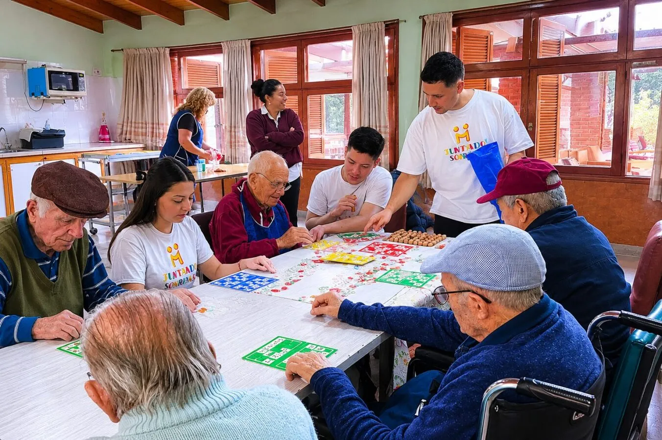 Voluntarios de Juntando Sonrisas durante una actividad solidaria. Voluntarios de Juntando Sonrisas durante una actividad solidaria.