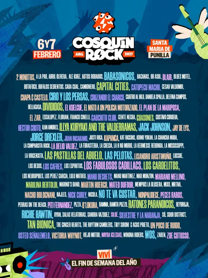 Grilla Cosquín Rock 2027