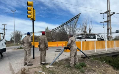 Retiraron los dos limitadores de altura en Juan XXIII y El Libertador
