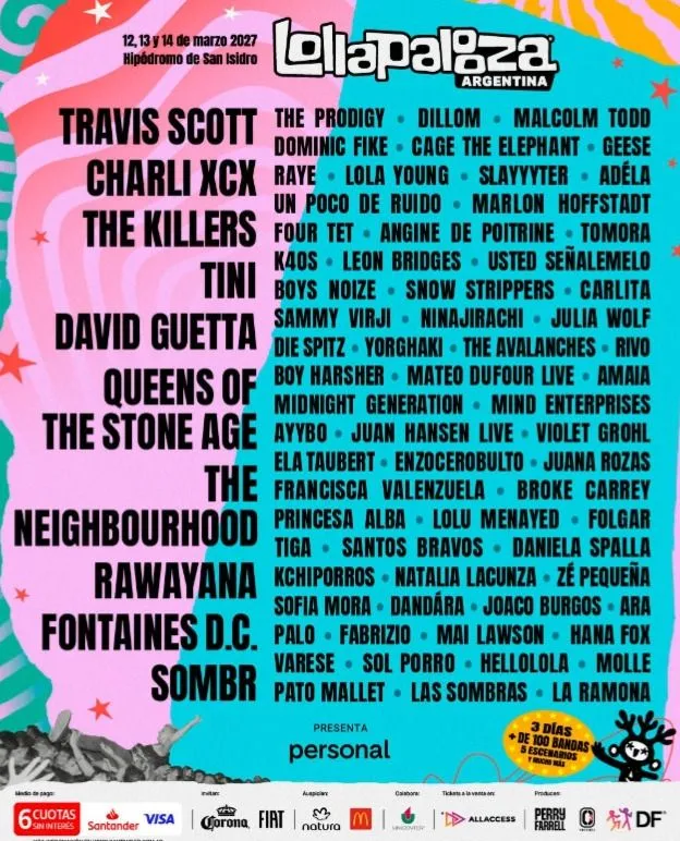 Los abonos para el Lollapalooza Argentina 2027 cuentan con distintas categorías y precios. Los abonos para el Lollapalooza Argentina 2027 cuentan con distintas categorías y precios.