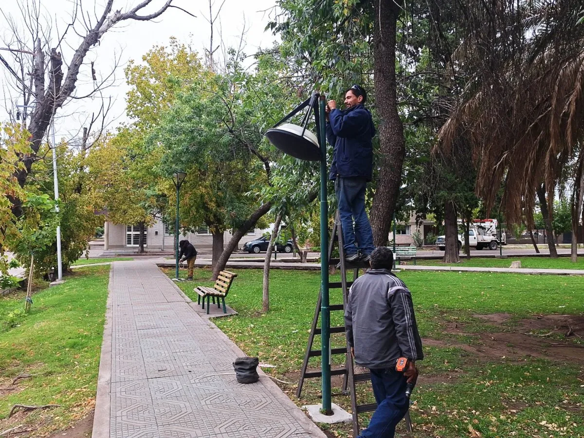 Plaza Bufano iluminación LED San Rafael