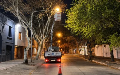 La reconversión a luces LED suma un nuevo sector en la zona céntrica de San Rafael