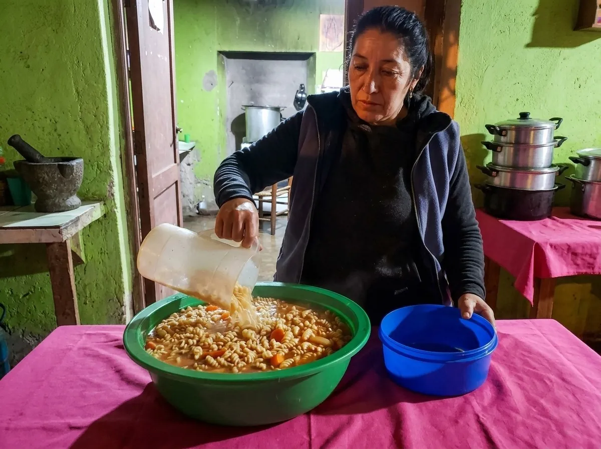 Madres Cocinando decidió preparar la comida por las noches para que las familias enfrenten el frío con un plato caliente. Madres Cocinando decidió preparar la comida por las noches para que las familias enfrenten el frío con un plato caliente.