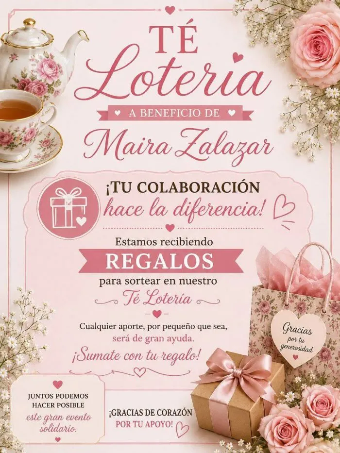 El 29 de agosto realizarán un té solidario en el Club Independiente de Rama Caída.