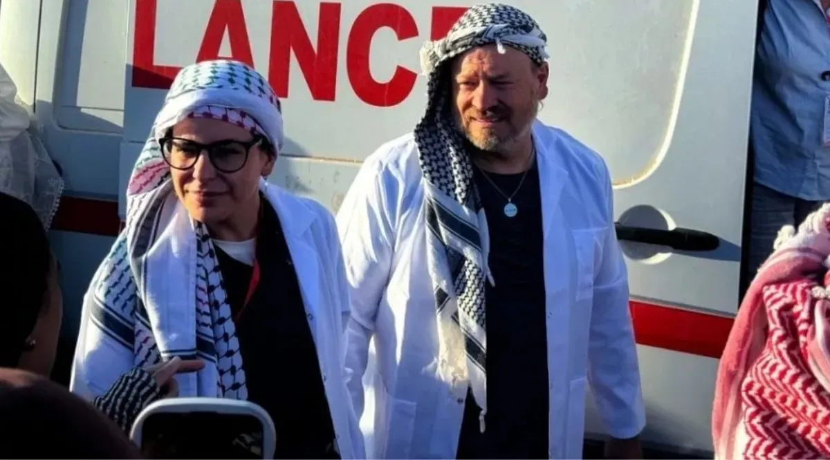 Paula Giménez y Lucas Aguilera viajaban en un convoy humanitario rumbo a Gaza. Paula Giménez y Lucas Aguilera viajaban en un convoy humanitario rumbo a Gaza.