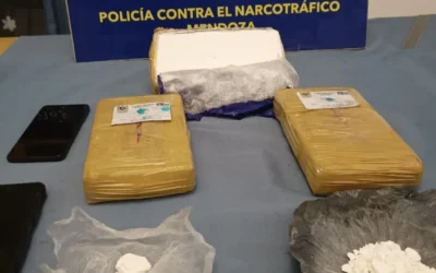 Cocaína en Monte Comán: secuestraron 3,458 kilos y detuvieron a un hombre en la Ruta 146