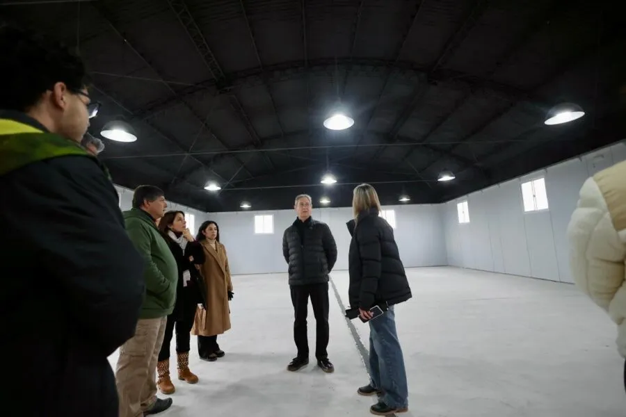 Omar Félix supervisó las obras en Las Malvinas