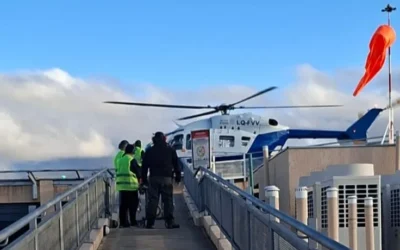 Hospital Schestakow: trasladaron en helicóptero a un joven de 19 años tras un grave accidente vial