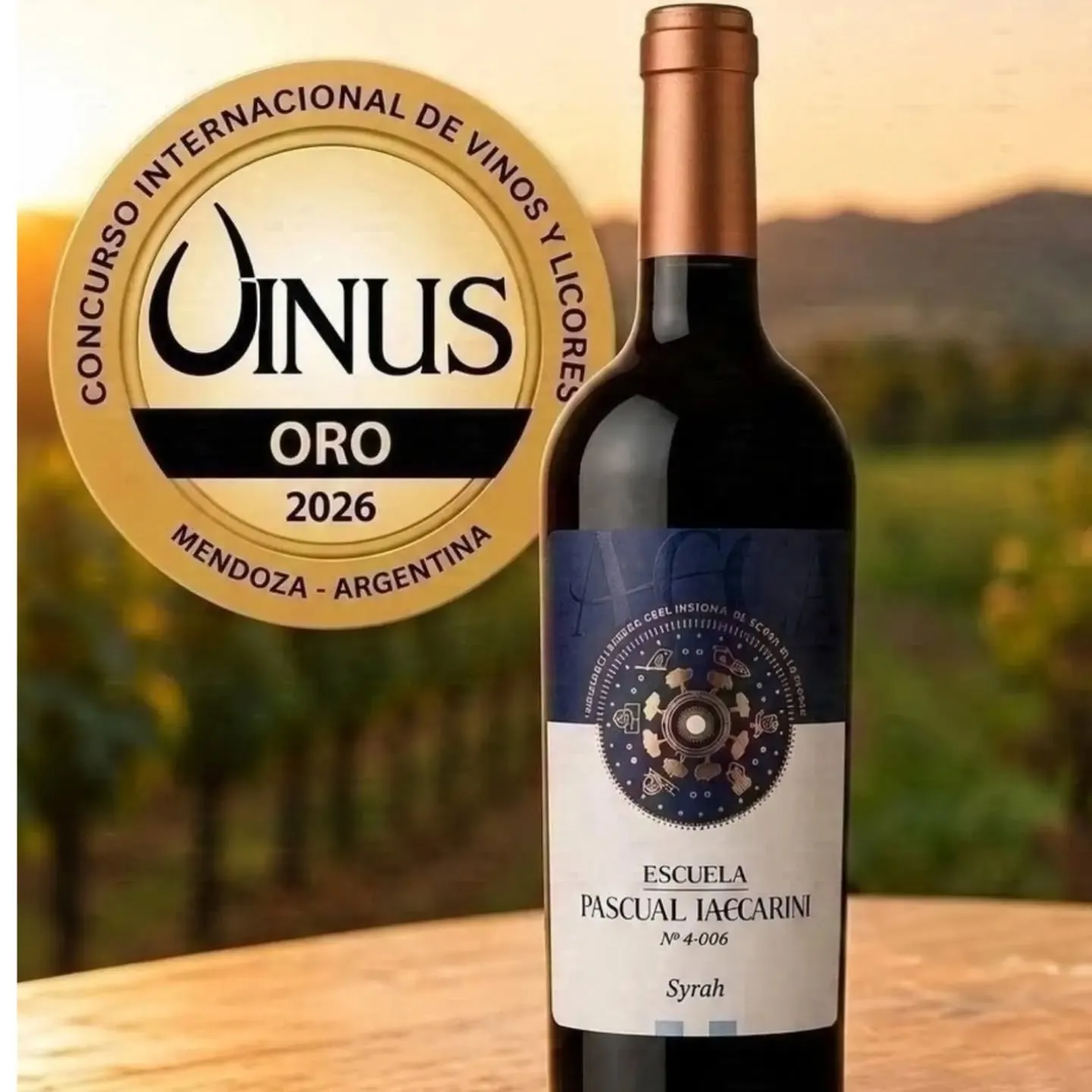 El Syrah de la Escuela Iaccarini obtuvo medalla de oro en VINUS 2026.